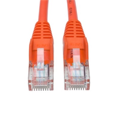 TrippLite N001-014-OR 14ft Cat5e RJ45 M/M 350MHz Snagless Molded UTP Patch Cable - Orange TrippLite N001-014-OR 14ft Cat5e RJ45 M/M 350MHz Snagless Molded UTP Patch Cable - Orange