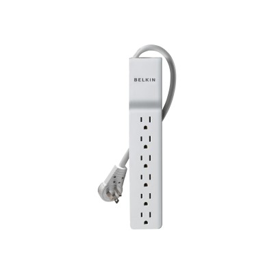 Belkin BE106001 06R Surge protector output connectors 6 white