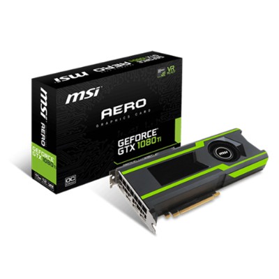 MSI GTX 1080 TI AERO11G GTX 1080 Ti AERO 11G - Graphics Card - 11GB GDDR5X - PCI Express x16 3.0 - 3x DisplayPort HDMI MSI GTX 1080 TI AERO11G GTX 1080 Ti AERO 11G - Graphics Card - 11GB GDDR5X - PCI Express x16 3.0 - 3x DisplayPort HDMI