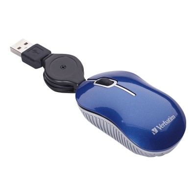 Verbatim 98616 Mini Travel Mouse Commuter Series - Mouse - optical - wired - USB - blue Verbatim 98616 Mini Travel Mouse Commuter Series - Mouse - optical - wired - USB - blue