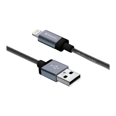 Verbatim 99211 Sync & Charge - Lightning cable - Lightning (M) to USB (M) - 4 ft - black - for Apple iPad/iPhone/iPod (Lightning) Verbatim 99211 Sync & Charge - Lightning cable - Lightning (M) to USB (M) - 4 ft - black - for Apple iPad/iPhone/iPod (Lightning)