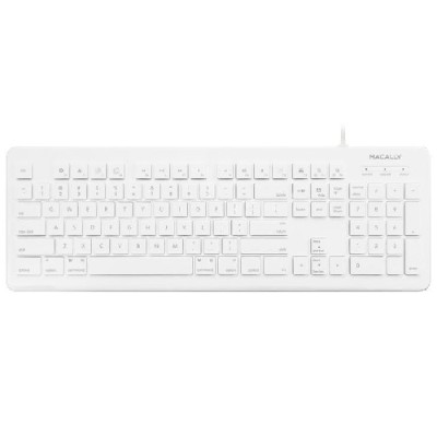 MacAlly Peripherals MKEYXU2 104 Key Full Size USB Keyboard with Two USB 2.0 Ports for Mac and PC MacAlly Peripherals MKEYXU2 104 Key Full Size USB Keyboard with Two USB 2.0 Ports for Mac and PC