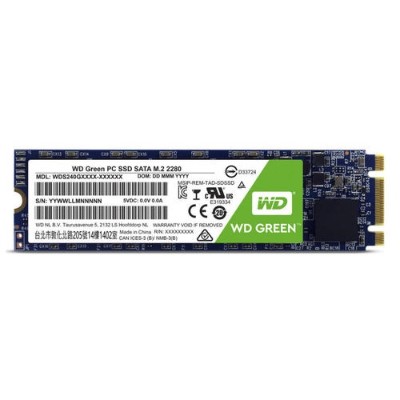 WD WDS120G2G0B WD Green PC SSD WDS120G2G0B - Solid state drive - 120 GB - internal - M.2 2280 - SATA 6Gb/s WD WDS120G2G0B WD Green PC SSD WDS120G2G0B - Solid state drive - 120 GB - internal - M.2 2280 - SATA 6Gb/s