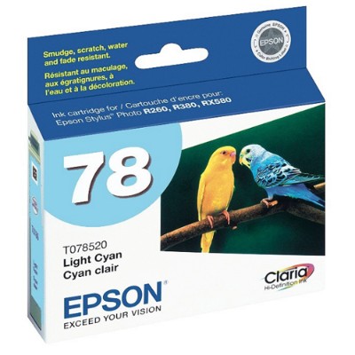 Epson T078520-S 78 - Light cyan - original - ink cartridge - for Artisan 50 Stylus Photo R260 R380 RX580 Epson T078520-S 78 - Light cyan - original - ink cartridge - for Artisan 50 Stylus Photo R260 R380 RX580