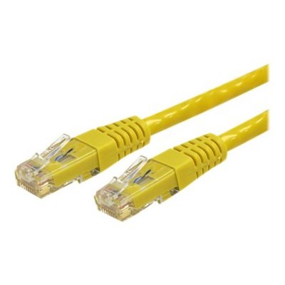 StarTech.com C6PATCH20YL 20ft Cat6 Patch Cable with Molded RJ45 Connectors Yellow Cat6 Ethernet Patch Cable 20ft UTP Cat 6 Patch Cord