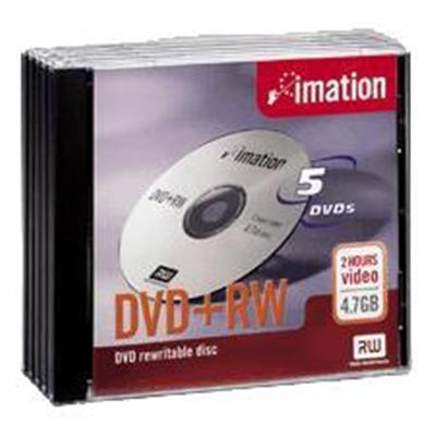 DVD+RW Discs 4.7GB - 5 pack