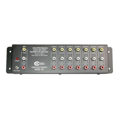 Cables To Go 41067 Ce Labs 7-output Rca Audio/video Distribution Amplifier - Video/audio Switch - 7 Ports - Desktop
