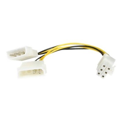 StarTech.com LP4PCIEXADAP 6in LP4 to 6 Pin PCI Express Video Card Power Cable Adapter Power adapter 4 pin internal power M to 6 pin PCIe power M 6 in