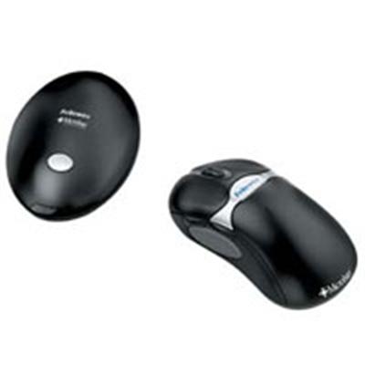 Fellowes 98912 Cordless Microban Protection Mouse optical 5 buttons wireless USB wireless receiver black silver