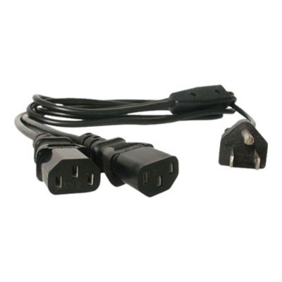 StarTech.com PXT101Y 6ft Computer Power Cord NEMA 5 15P to 2x C13 C13 Y Cable Power Cord Splitter Cable Power 2 monitors at once