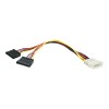 LP4 to 2 SATA Internal Power Splitter Cable