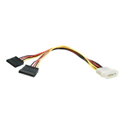 StarTech.com PYO2LP4SATA 12in LP4 to 2x SATA Power Y Cable Adapter Molex to to Dual SATA Power Adapter Splitter