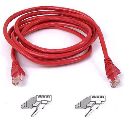 Belkin A3L980 01 RED S Patch cable RJ 45 M to RJ 45 M 1 ft UTP CAT 6 molded snagless red for Omniview SMB 1x16 SMB 1x8 OmniView SMB CAT5 KV