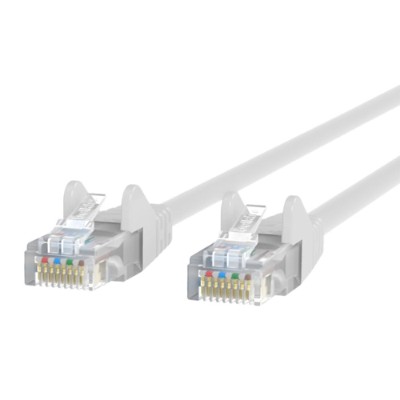 Belkin A3L980 50 WHT S High Performance Patch cable RJ 45 M to RJ 45 M 50 ft UTP CAT 6 molded snagless white for Omniview SMB 1x16 SMB 1x8