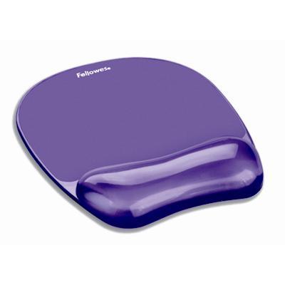 Fellowes 91441 Gel Crystal Mouse pad with wrist pillow purple