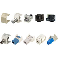 Black Box Snap Fitting - Modular insert - white - 1 port - for P/N: JPM191A  JPM192A  JPM193A  JPM194A