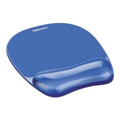 Fellowes 91141 Gel Crystal Mouse pad with wrist pillow blue