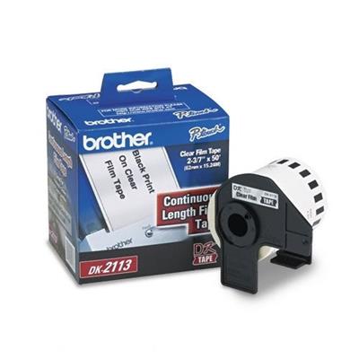 Brother DK2113 DK2113 Black on clear Roll 2.44 in x 50 ft printer film for QL 1050 QL 500 QL 550 QL 700 QL 710 QL 720 QL 800 QL 810 QL 820