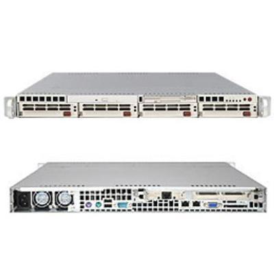Xeon Server Barebone - Rack-mount 1 U (Black)