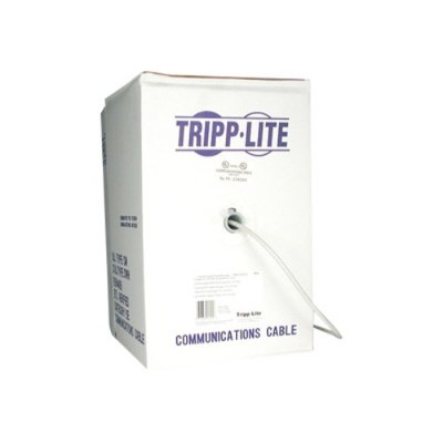 TrippLite N224 01K GY Cat6 Gigabit Bulk Solid Plenum Rated PVC Cable Gray 1000 ft.