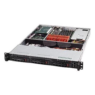 Xeon Server Barebone - Rack-mount 1 U (Black)