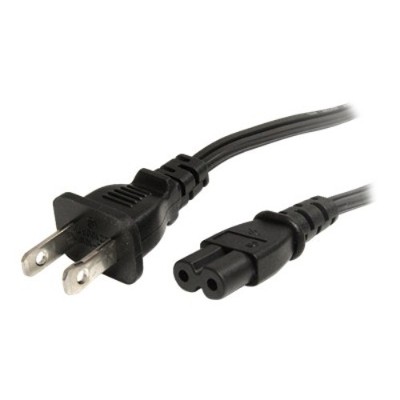 StarTech.com PXT101NB 6 ft Standard Laptop Power Cord NEMA 1 15P to C7 Power cable IEC 60320 C7 M to NEMA 1 15 M 6 ft black