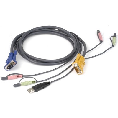Iogear G2L5302U 6' USB KVM Cable for GCS1758/1732/1734 with Full Audio Support Iogear G2L5302U 6' USB KVM Cable for GCS1758/1732/1734 with Full Audio Support