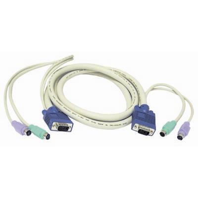 3-in-1 Universal Hi-resolution - Keyboard / Video / Mouse (kvm) Cable - 30 Ft