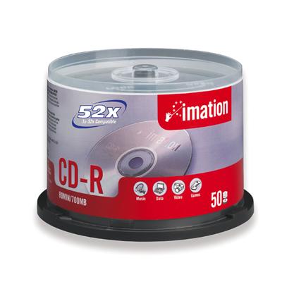 700MB 80-minute 52x CD-R Media (50-pack Spindle) by Imation