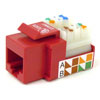 The Category5E jack is the last interface that data has to travel through before it reaches its final destination--the workstation. Supports both T568A and T568B installations.