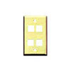 4 POSITION KEYSTONE PLASTIC FACEPLATE