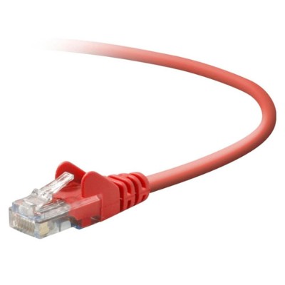 Belkin A3L791 20 RED S Patch cable RJ 45 M to RJ 45 M 19.7 ft UTP CAT 5e booted snagless red B2B for Omniview SMB 1x16 SMB 1x8 OmniView S
