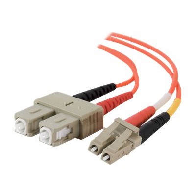 Cables To Go 33155 2m LC SC 62.5 125 OM1 Duplex Multimode PVC Fiber Optic Cable Orange Patch cable LC multi mode M to SC multi mode M 6.6 ft fiber