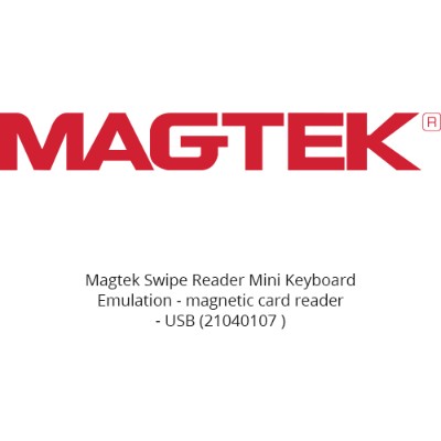 Magtek 21040107 Swipe Reader Mini Keyboard Emulation - Magnetic Card Reader - Usb - Pearl White