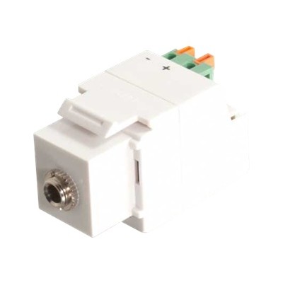 Cables To Go 37035 3.5mm 2 Conductor Keystone Adapter Modular insert mini phone 3.5 mm white 1 port
