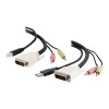 6ft DVI Dual Link/USB 2.0 KVM Cable W/Speaker & Mic
