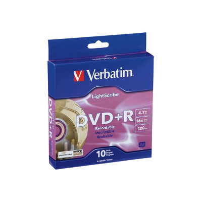LightScribe - DVD+R x 10 - 4.7 GB - storage media