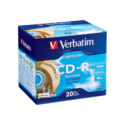 LightScribe - CD-R x 20 - 700 MB - storage media