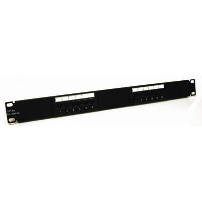 Cables To Go 03850 12 Port Cat5E 110 Type Patch Panel Patch panel black 1U 19 12 ports