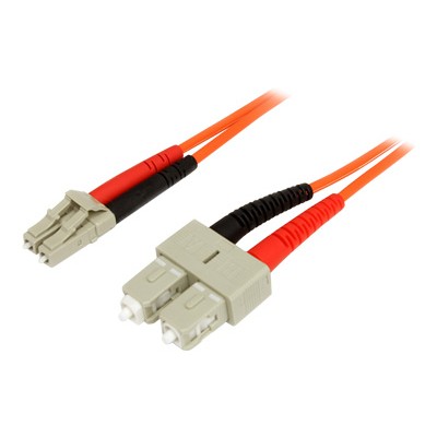 StarTech.com FIBLCSC5 5m Fiber Optic Cable Multimode Duplex 62.5 125 LSZH LC SC OM1 LC to SC Fiber Patch Cable