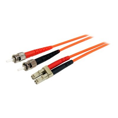 StarTech.com FIBLCST2 2m Fiber Optic Cable Multimode Duplex 62.5 125 LSZH LC ST OM1 LC to ST Fiber Patch Cable