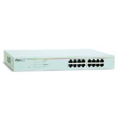 Allied Telesyn At-gs900/16-10 At Gs900/16 - Switch - Unmanaged - 16 X 10/100/1000 - Desktop  Rack-mountable  Wall-mountable