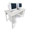 Computer Tables - Grey Mist Base With Grey Mist Work Surface With Quartz Trim Rectangle Computer Table