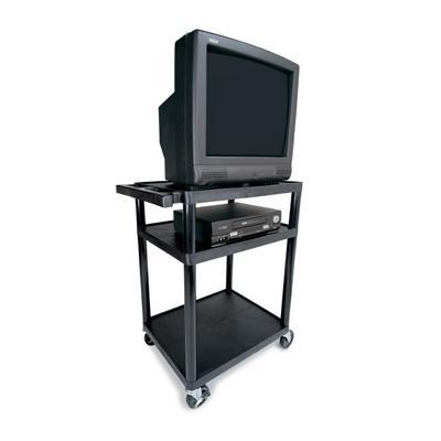 Basics Plastic Duo Cart BPDUO-E4 - Cart for TV overhead projector VCR - plastic - black