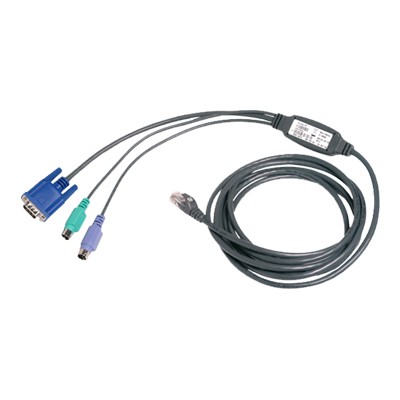 Avocent PS2IAC 10 Keyboard video mouse KVM cable 6 pin PS 2 HD 15 M RJ 45 M 10 ft for AutoView 1400 1500 2000 2020 2030