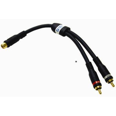 Cables To Go 29122 Velocity 6in Velocity Two Rca Stereo Male To One Rca Mono Female Y-cable - Audio Adapter - Rca (m) To Rca (f) - 6 In - Blue