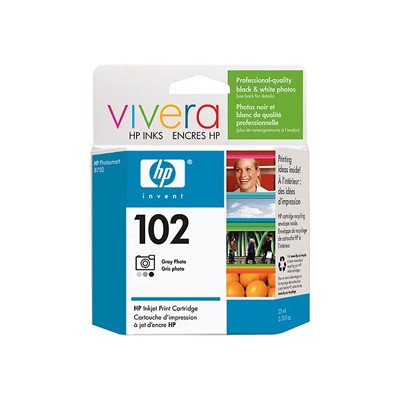 102 Gray Photo Inkjet Print Cartridge 23 ml by HP