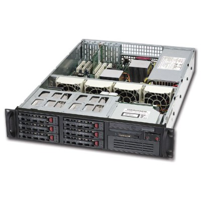 Xeon Server Barebone - Rack-mount 2 U  (Black)