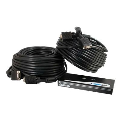 4-Port UXGA Monitor Splitter/Extender with Two 100FT Pro Series HD15 M/M UXGA Monitor Cables - video splitter - 4 ports - desktop