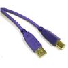 2m USB 2.0 A/B Cable Purple